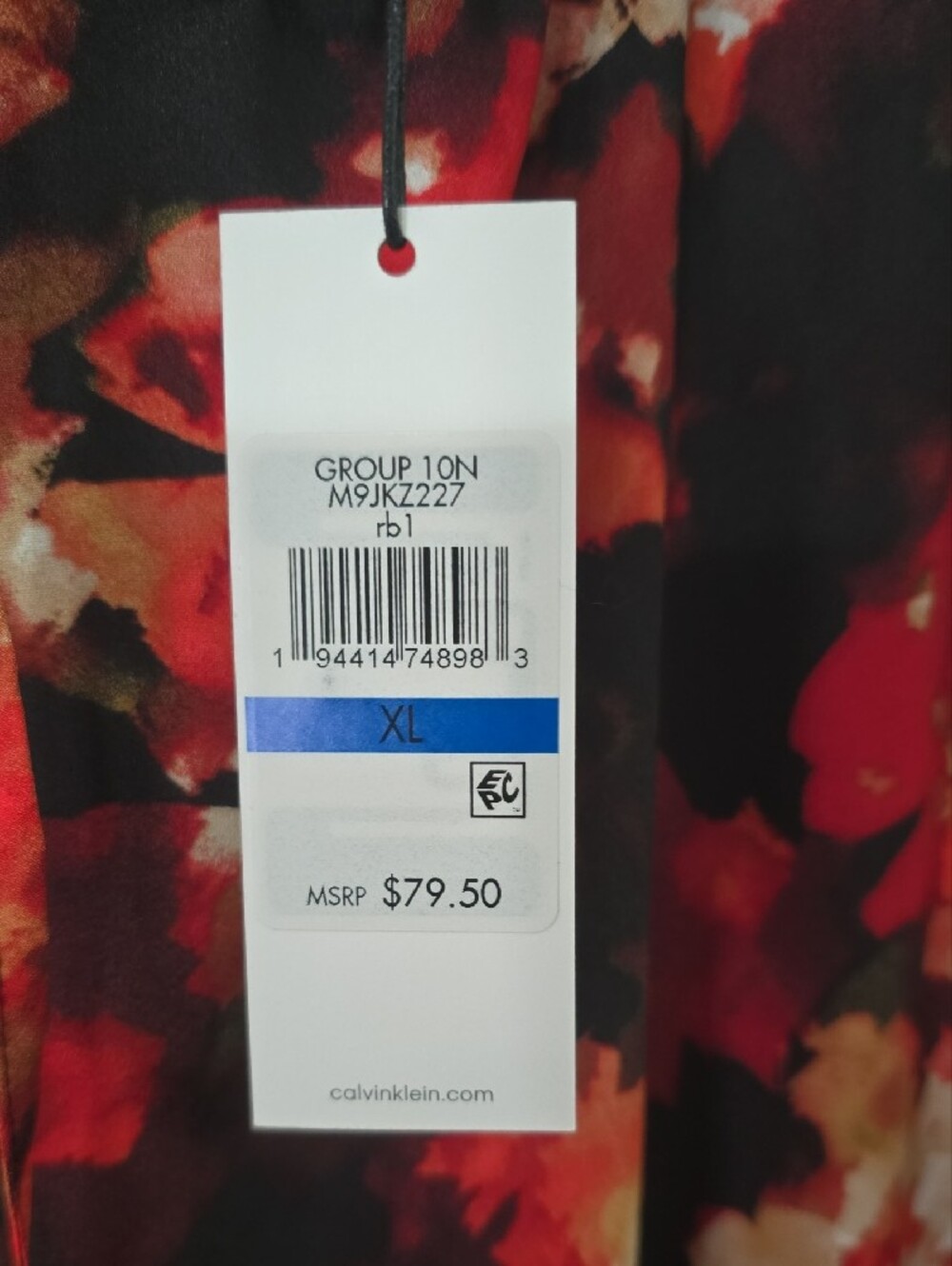 Calvin Klein XL NWT Floral Wide Leg Pants - Picture 4 of 7
